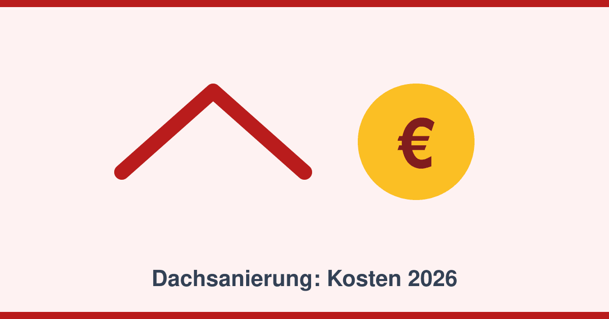 Dachsanierung: Kosten 2026 — was das neue Dach pro Quadratmeter kostet